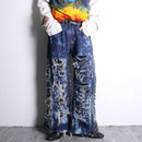 "Re:make" clash damage flare denim pants