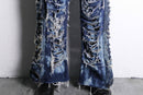 "Re:make" clash damage flare denim pants