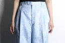 jacquard pattern wide trousers