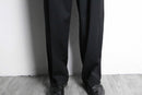 black wide tapered 2tuck slacks