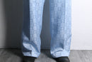 jacquard pattern wide trousers