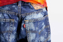 "Re:make" clash damage flare denim pants