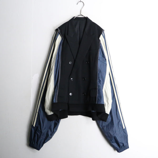 "Re:make" track mix tailored jacket