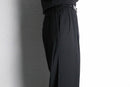 black wide tapered 2tuck slacks