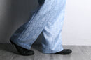 jacquard pattern wide trousers