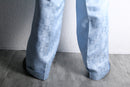 jacquard pattern wide trousers