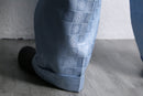 jacquard pattern wide trousers