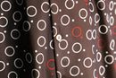 70's circle & dot pattern H/S poly shirt
