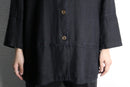 black linen half sleeve long shirt