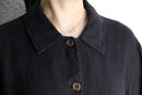 black linen half sleeve long shirt