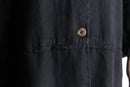 black linen half sleeve long shirt