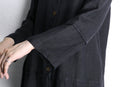 black linen half sleeve long shirt
