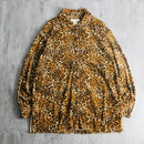 1990-00s leopard loose velour shirt