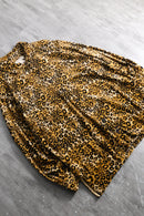 1990-00s leopard loose velour shirt