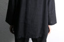 black linen half sleeve long shirt