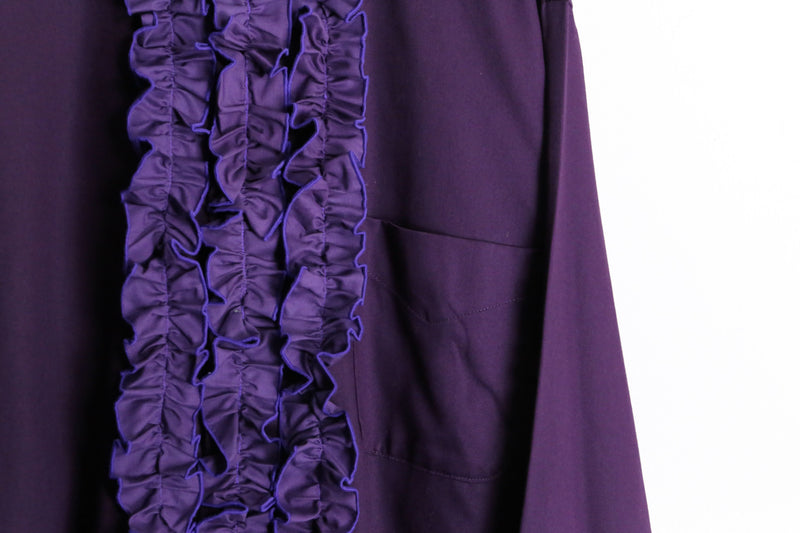 "GEOFFREY BEENE" dark violet frill shirt