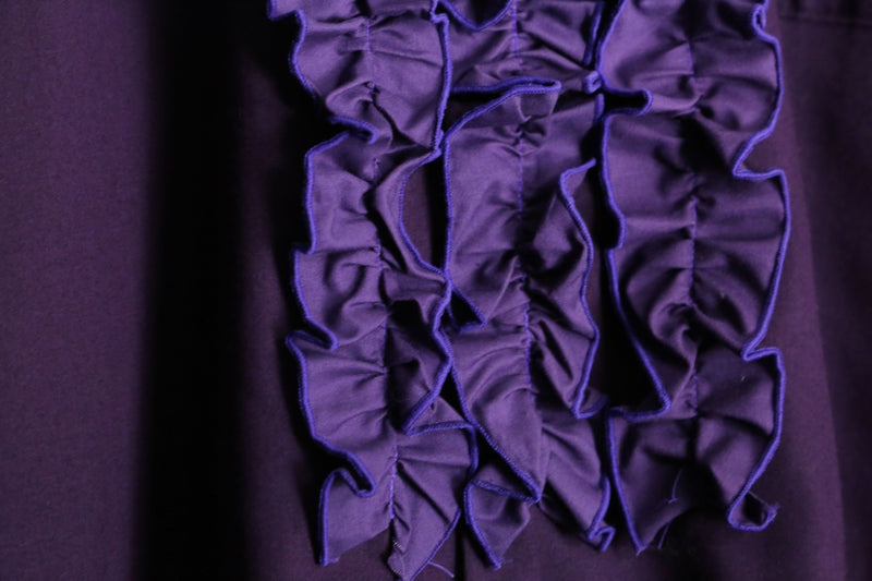 "GEOFFREY BEENE" dark violet frill shirt