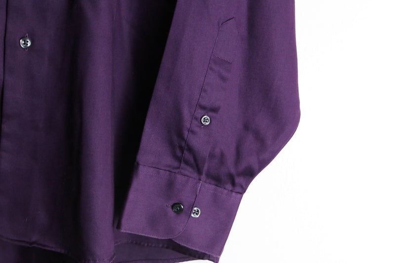 "GEOFFREY BEENE" dark violet frill shirt