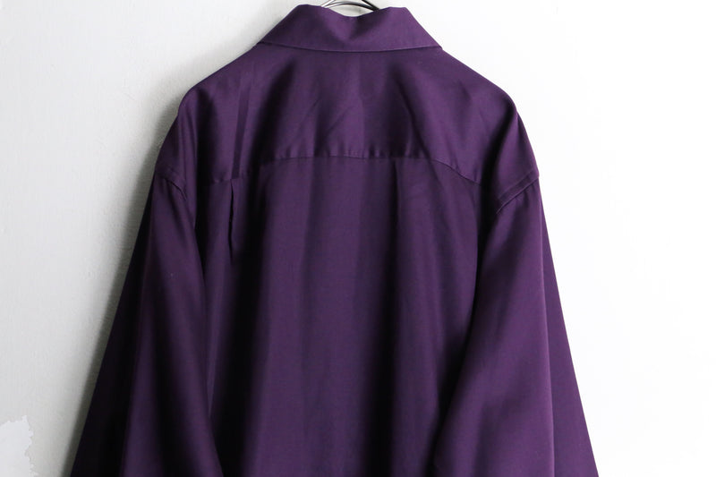 "GEOFFREY BEENE" dark violet frill shirt