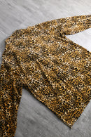 1990-00s leopard loose velour shirt