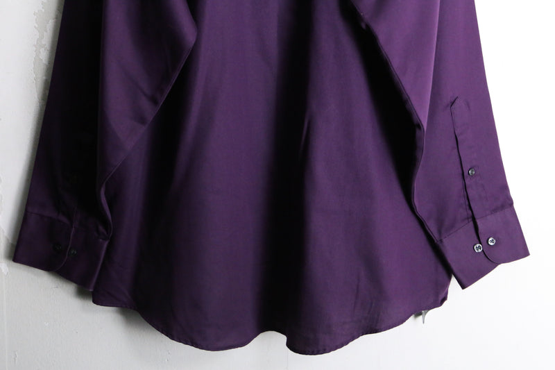 "GEOFFREY BEENE" dark violet frill shirt