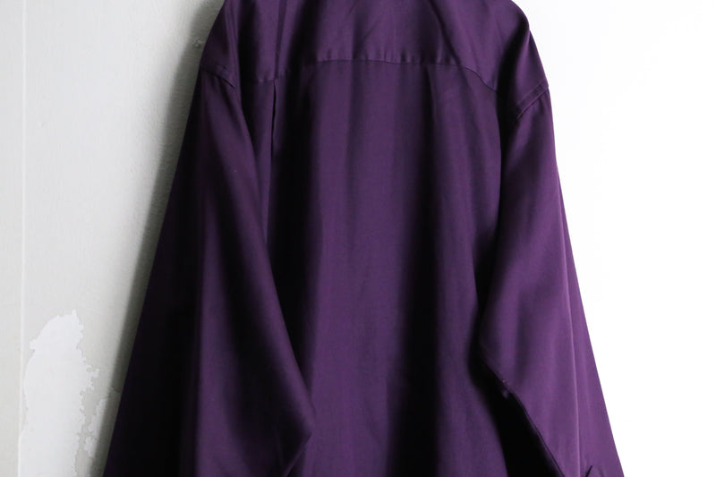 "GEOFFREY BEENE" dark violet frill shirt