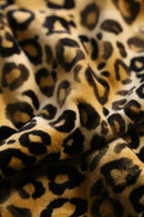 1990-00s leopard loose velour shirt