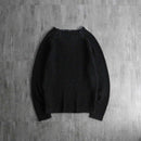 2000s wool acryl rib knit pull