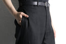 "Lauren Ralph Lauren" black linen tapered trousers