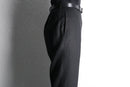 "Lauren Ralph Lauren" black linen tapered trousers