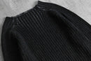 2000s wool acryl rib knit pull