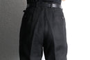"Lauren Ralph Lauren" black linen tapered trousers