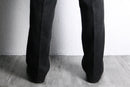 "Lauren Ralph Lauren" black linen tapered trousers
