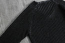 2000s wool acryl rib knit pull