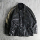 1980s SAXONY one-side faded leather jacket