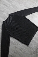 2000s wool acryl rib knit pull