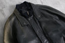 1980s SAXONY one-side faded leather jacket