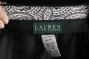 "Lauren Ralph Lauren" black linen tapered trousers