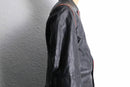 black × red tyrolean leather jacket