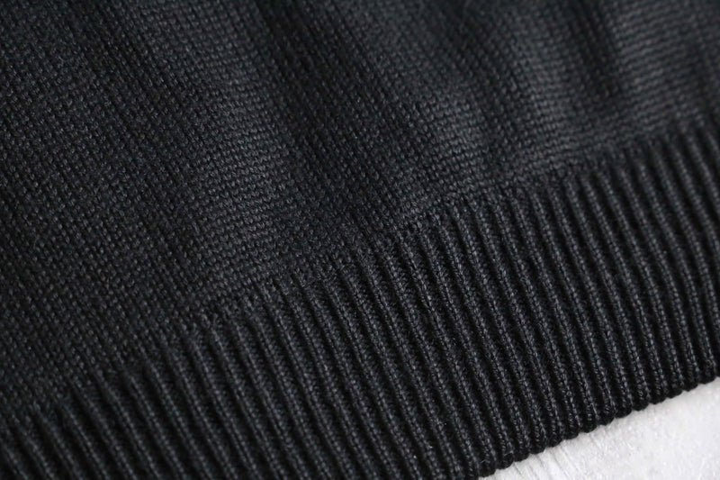 black suede switch knit blouson