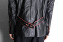 black × red tyrolean leather jacket