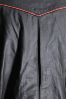 black × red tyrolean leather jacket