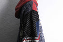 "Re:make" sweat × knit docking hoodie