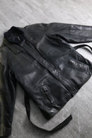 1980s SAXONY one-side faded leather jacket