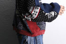 "Re:make" sweat × knit docking hoodie