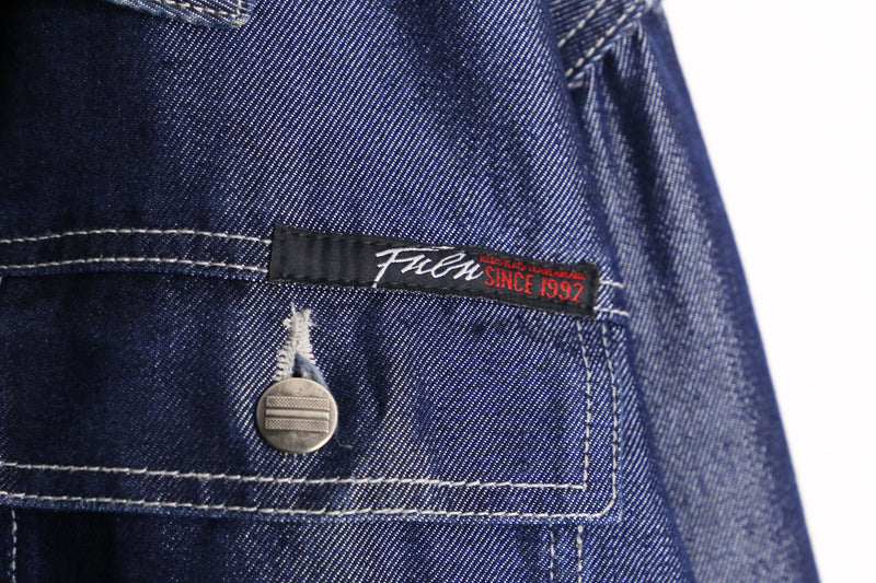 “FUBU” metallic blue loose denim jacket