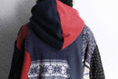"Re:make" sweat × knit docking hoodie
