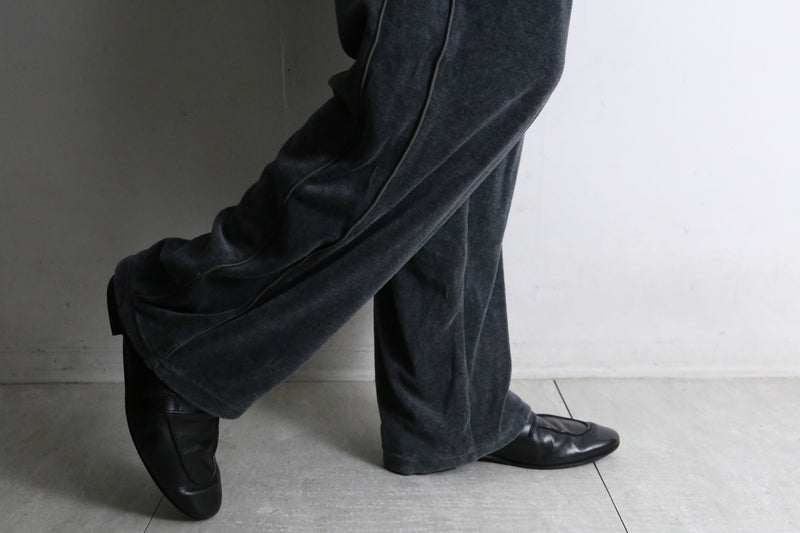 dark gray wide straight track pants