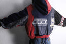 "Re:make" sweat × knit docking hoodie