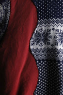 "Re:make" sweat × knit docking hoodie